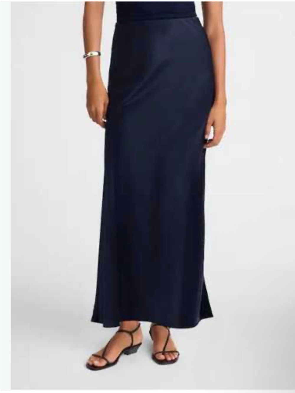Madewell Navy Maxi Slip Skirt Minimalist 90’s inspired Aesthetics Size 2
